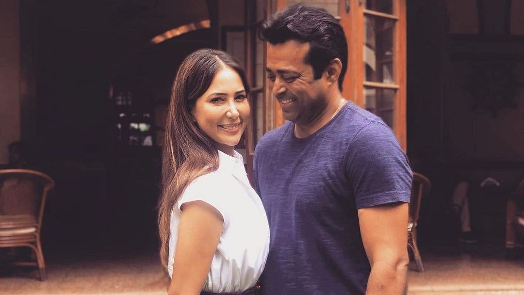 <div class="paragraphs"><p>Kim Sharma and Leander Paes. </p></div>
