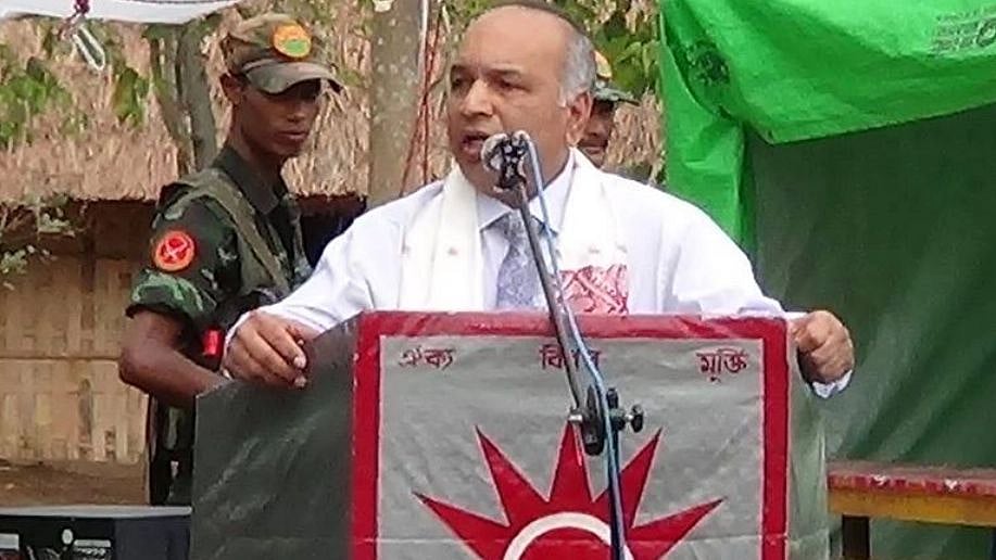 <div class="paragraphs"><p>ULFA(I) Chairperson Dr Mukul Hazarika at a camp in Myanmar (Old photo).</p></div>