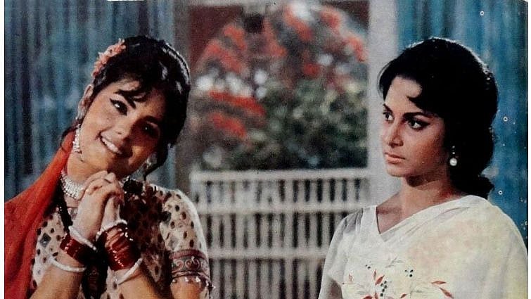<div class="paragraphs"><p>Mumtaz with Waheeda Rehman in Dilip Kumar-starrer&nbsp;<em>Ram Aur Shyam.</em></p></div>