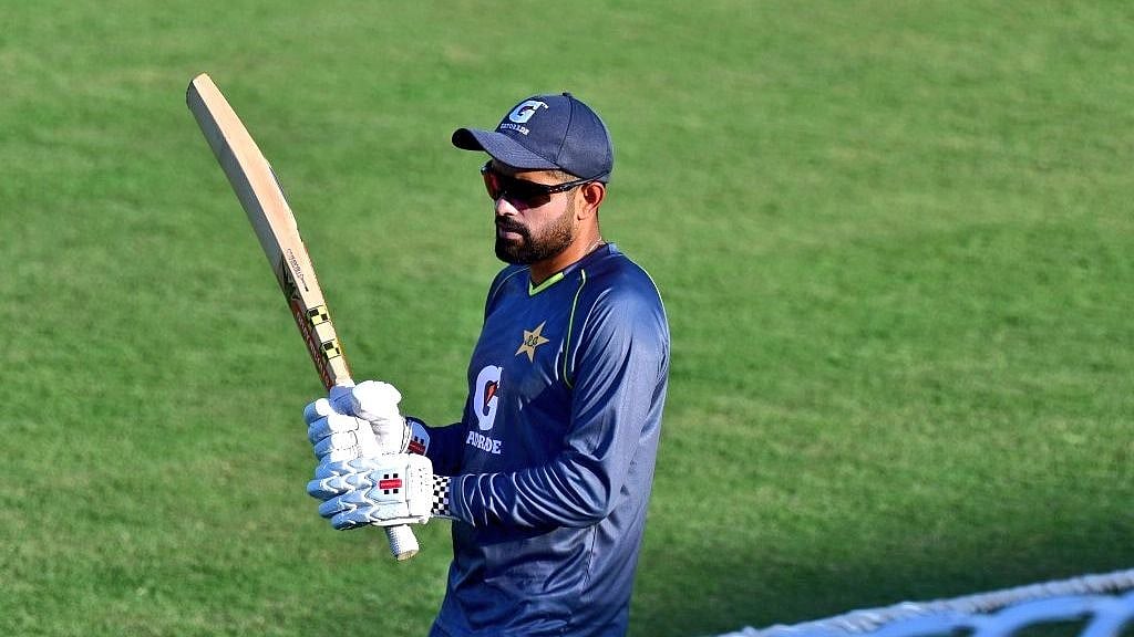 <div class="paragraphs"><p>Babar Azam during a training session.</p></div>