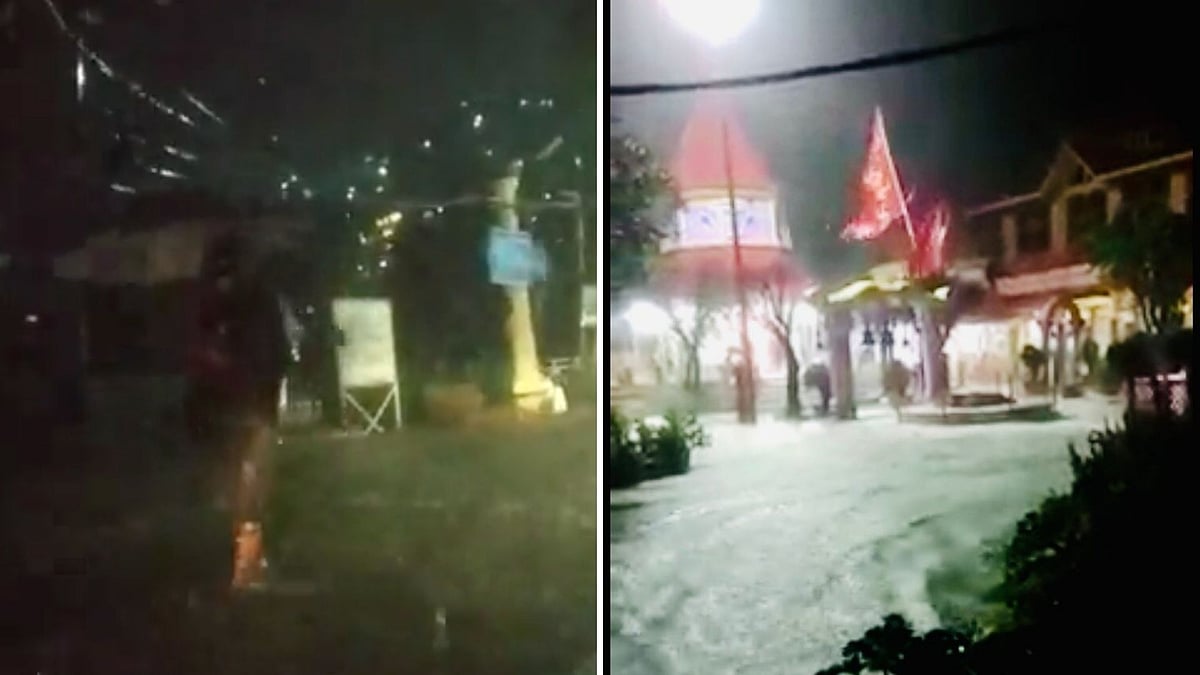 <div class="paragraphs"><p>Visuals of a flooded mall road in Nainital.</p></div>