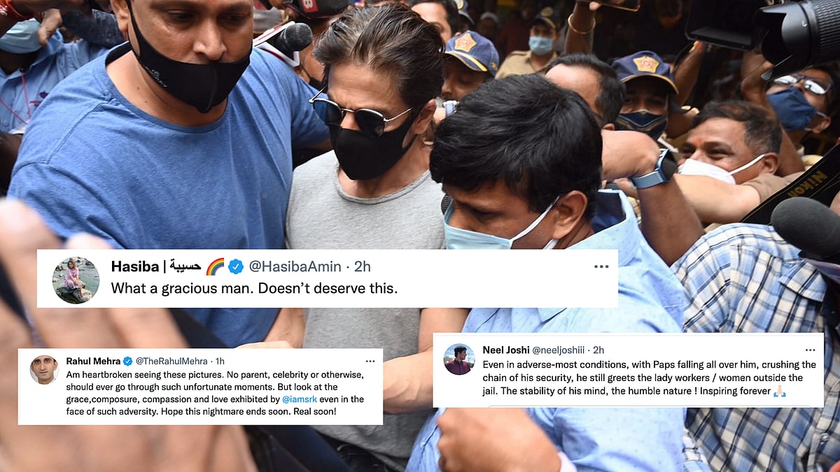 <div class="paragraphs"><p>Shah Rukh Khan greets bystanders politely after meeting Aryan Khan, Twitter reacts.&nbsp;</p></div>