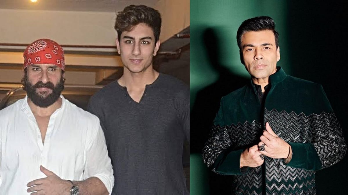 <div class="paragraphs"><p>Saif Ali Khan with son Ibrahim Ali Khan; Karan Johar.</p></div>