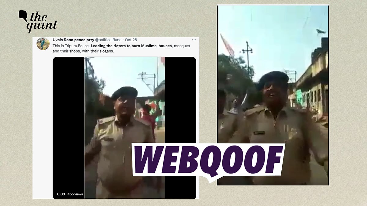 <div class="paragraphs"><p>Fact-Check | A video shared with a false claim that it shows Tripura police encouraging rioters is an old one. </p></div>