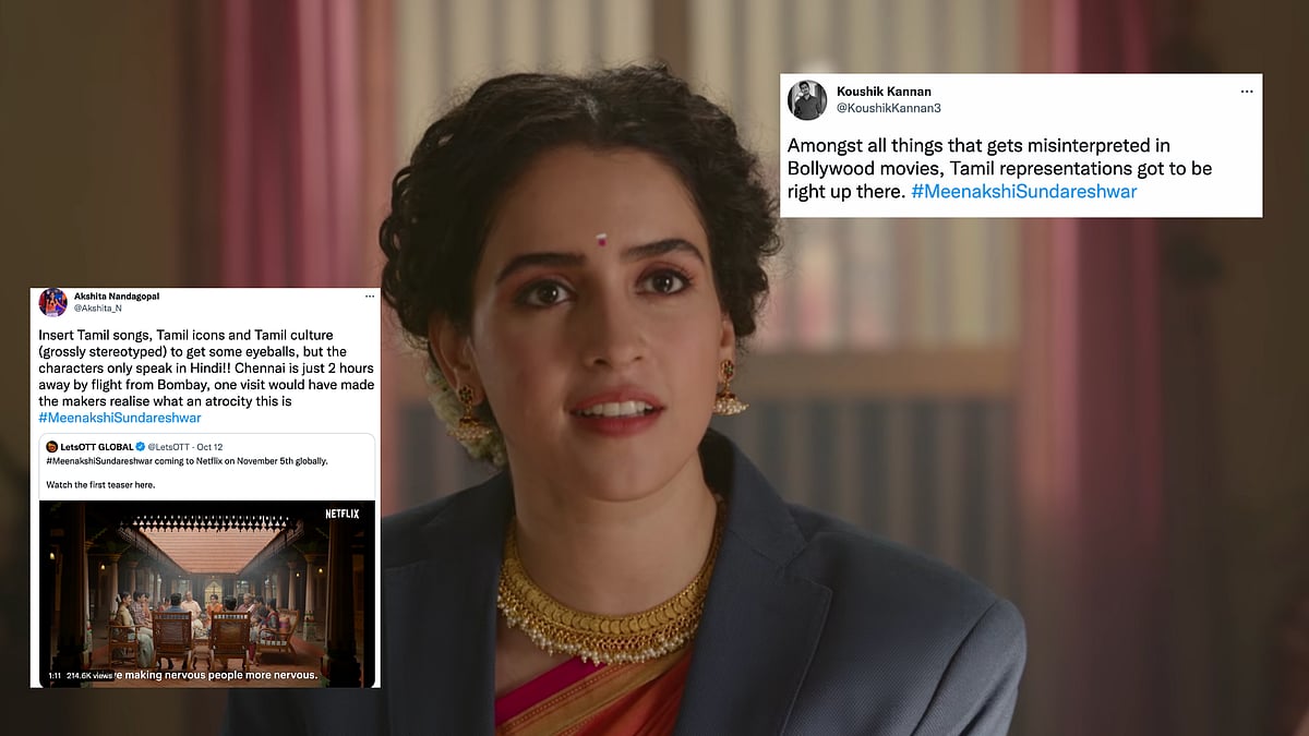 <div class="paragraphs"><p>Sanya Malhotra in a still from <em>Meenakshi Sundareshwar</em>.</p></div>