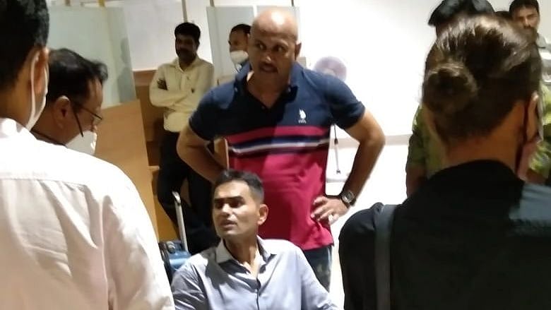 <div class="paragraphs"><p>A photo of NCB officer Sameer Wankhede with 'independent witness' KP Gosavi.</p></div>