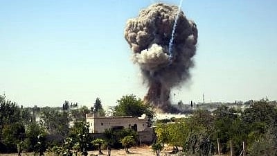 <div class="paragraphs"><p>Smoke rising from a bomb blast site in Syria. Image used for representational purposes only. </p></div>