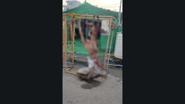 <div class="paragraphs"><p>A 36-year-old Dalit man was found dead, mutilated, and strung up to an upturned police barricade at a farmers' protest site on the Singhu border in the early hours of Friday, 15 October.</p></div>