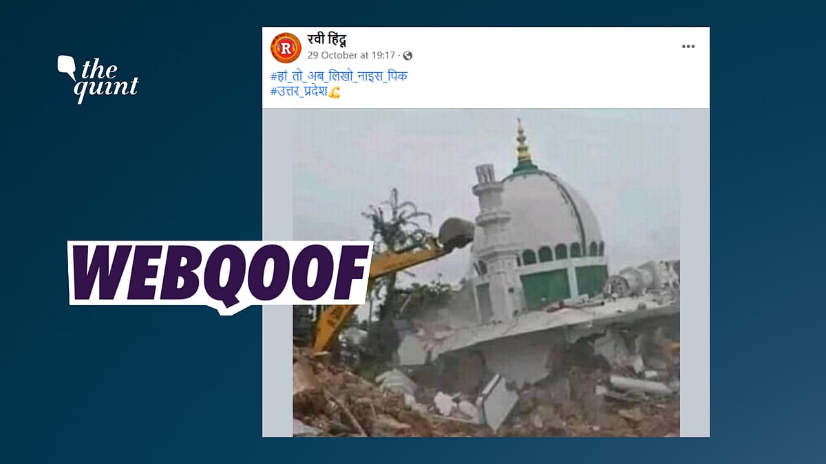 <div class="paragraphs"><p>Fact-Check | The photo showing the demolition of a dargah in Ahmedabad was shared as one from Uttar Pradesh.</p></div>