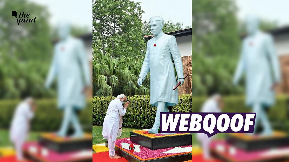 <div class="paragraphs"><p>The claim states Prime Minister Narendra Modi bowed down before Jawaharlal Nehru's statue.</p></div>