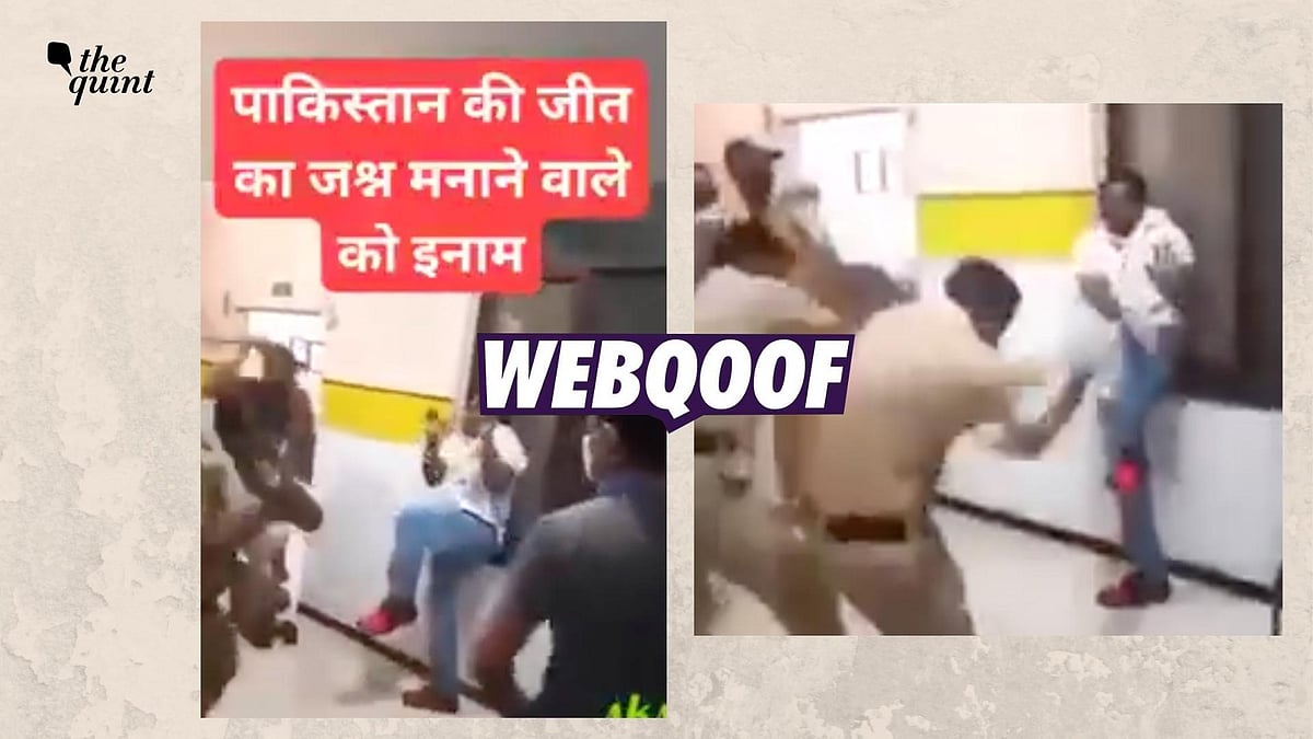 <div class="paragraphs"><p>The claim states that the video is from UP and shows a man being thrashed by cops for celebrating Pakistan's win. </p></div>