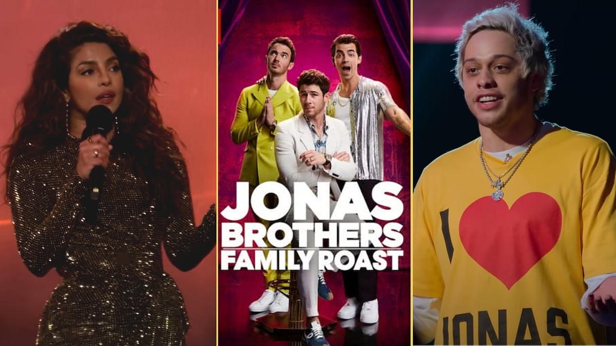 <div class="paragraphs"><p>Priyanka Chopra Jonas and Pete Davidson were among those who roasted Joe, Kevin, and Nick Jonas at Netflix's <em>Jonas Brothers Family Roast.</em></p></div>