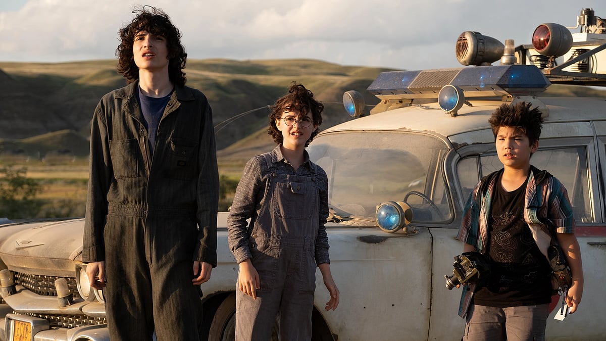 <div class="paragraphs"><p>Finn Wolfhard, Mckenna Grace, and Logan Kim in a still from&nbsp;<em>Ghostbusters: Afterlife.</em></p></div>