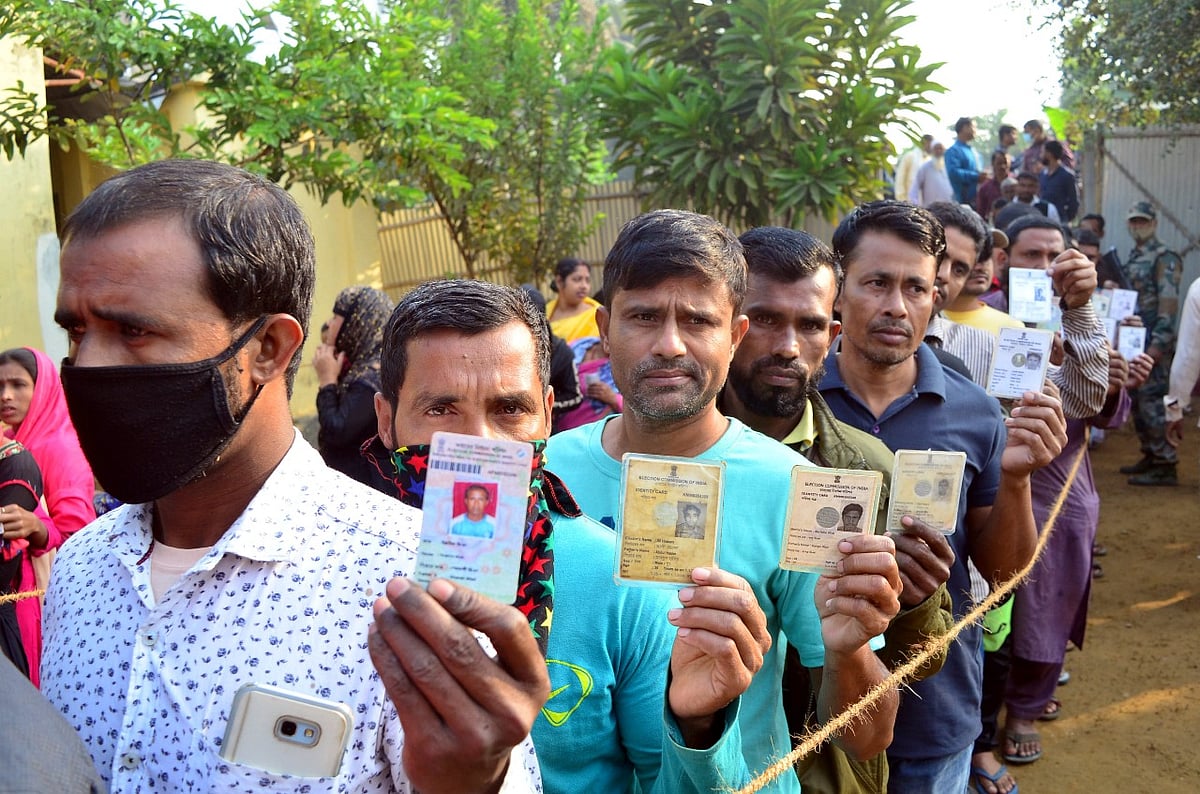 <div class="paragraphs"><p>People wait to cast their votes at a polling station during municipal corporation elections, in Agartala| Image used for representation. </p></div>
