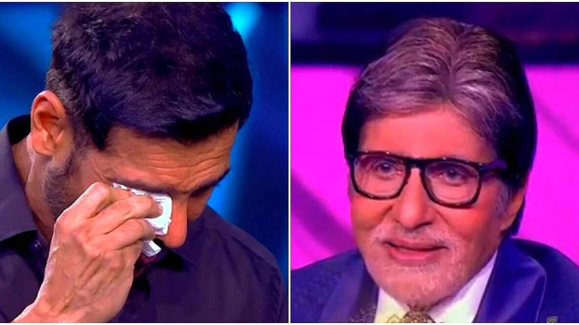 <div class="paragraphs"><p>John Abraham breaks down during an episode of <em>Kaun Banega Crorepati 13</em>. </p></div>