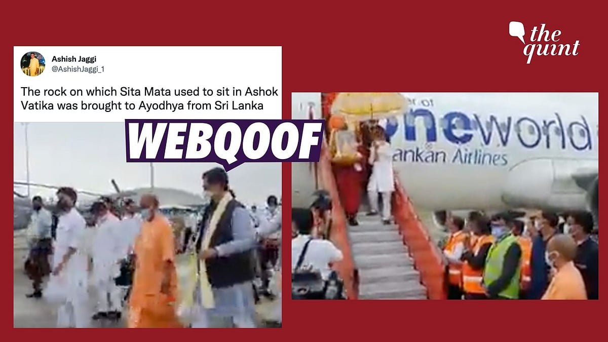 <div class="paragraphs"><p>A video of UP chief minister and Union ministers receiving Buddhist monks carrying Buddha relic was used to falsely claim that it showed the stone from Sita temple, Ashok Vatika.</p></div>