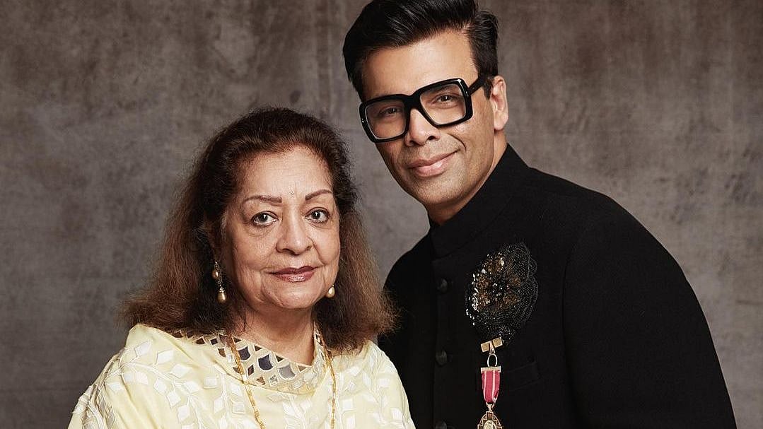 <div class="paragraphs"><p>Karan Johar and his mom Hiroo Johar.</p></div>