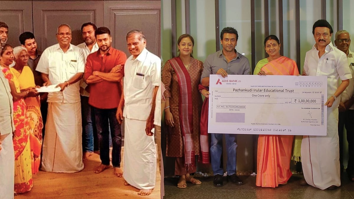 <div class="paragraphs"><p>Suriya with political leaders post the release of <em>Jai Bhim.</em></p></div>