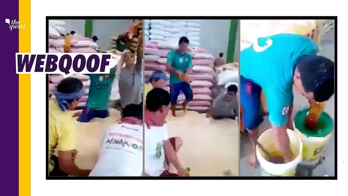 <div class="paragraphs"><p>A video from Peru showing people mixing something in rice has been shared with a communal spin. </p></div>