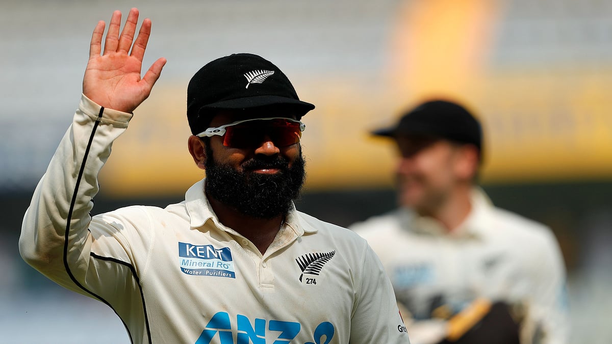 <div class="paragraphs"><p>Ajaz Patel finished with figures of 10/119 on Day 2 of the Mumbai Test vs India</p></div>