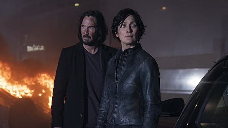 <div class="paragraphs"><p>Keanu Reeves and Carrie-Anne Moss in&nbsp;<em>The Matrix Resurrections.</em></p></div>