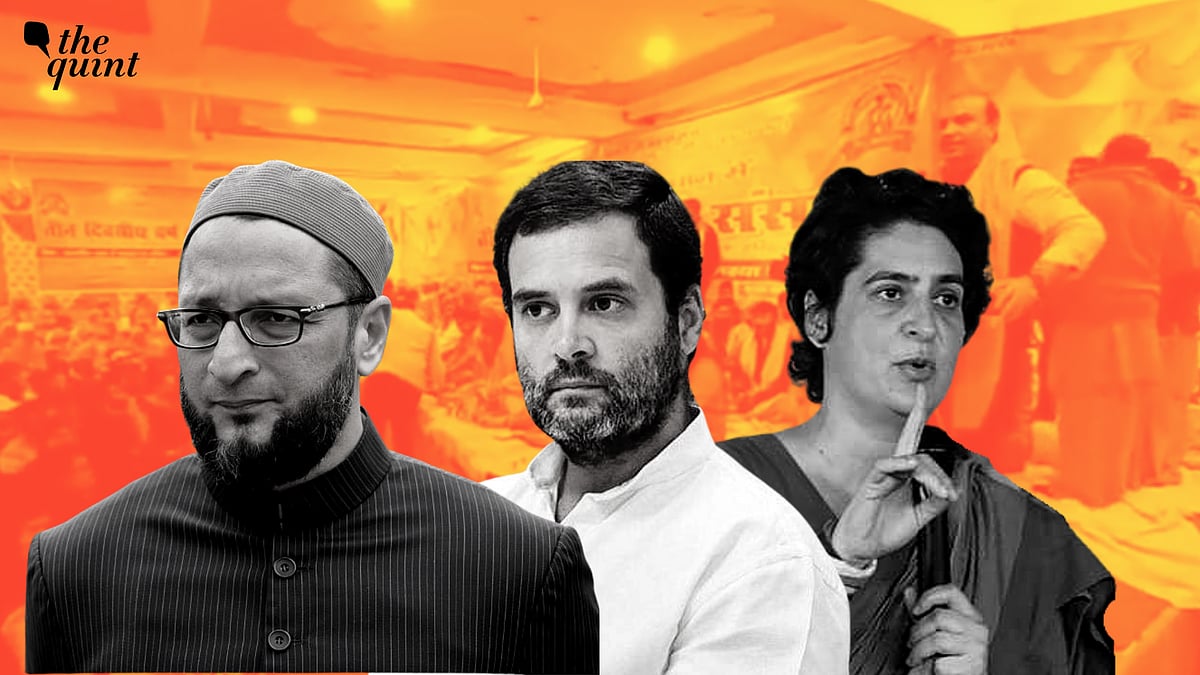 <div class="paragraphs"><p>Asaduddin Owaisi, Rahul Gandhi, and Priyanka Gandhi Vadra.</p></div>