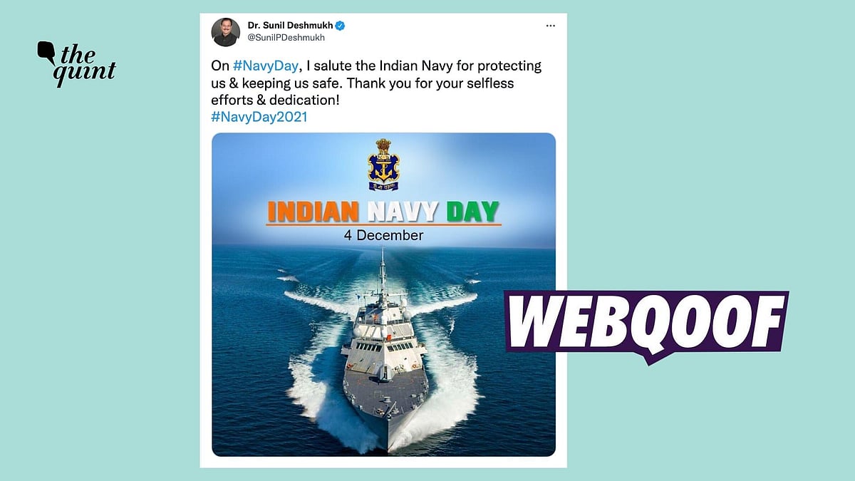 <div class="paragraphs"><p>The photo of a Freedom-class littoral combat ship for the United States Navy is shared to wish on Indian Navy Day.</p></div>