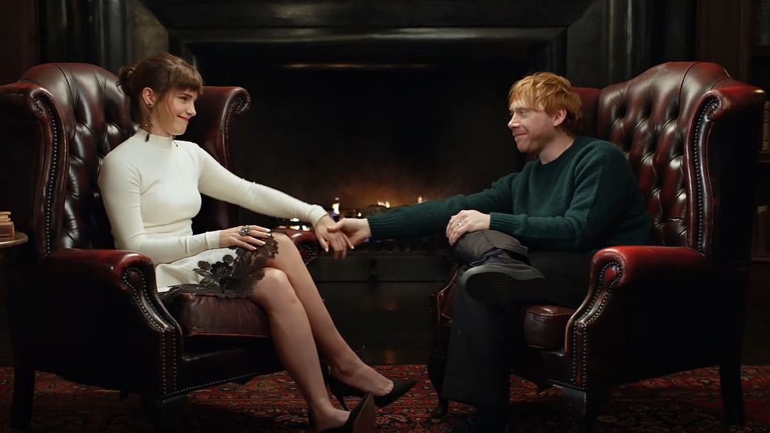 <div class="paragraphs"><p>Emma Watson (Hermione Granger) and Rupert Grint (Ron Weasley) in the&nbsp;<em>Harry Potter: Return to Hogwarts&nbsp;</em>trailer.</p></div>