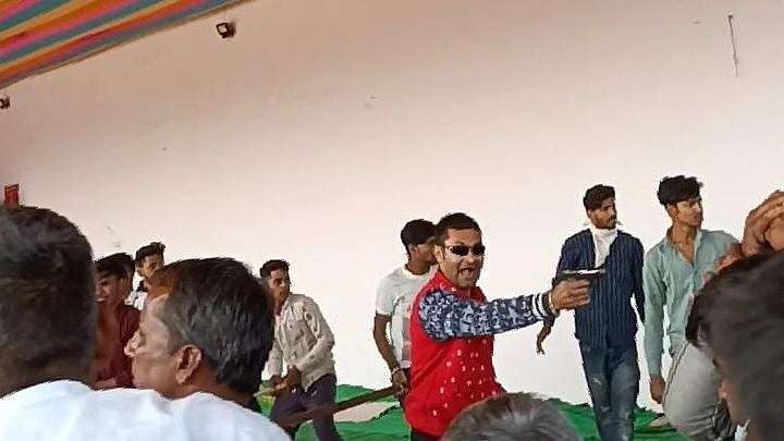 <div class="paragraphs"><p>A group of men chanting 'Jai Shri Ram' barged into a wedding in Madhya Pradesh's Mandsaur and fired shots, killing a man identified as Devi Lal Meena on Sunday, 12 December.</p></div>