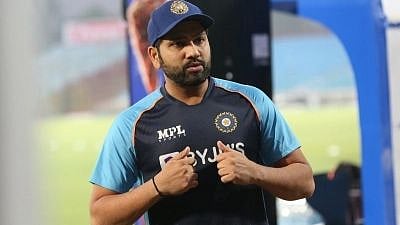 <div class="paragraphs"><p>Rohit Sharma in training. </p></div>