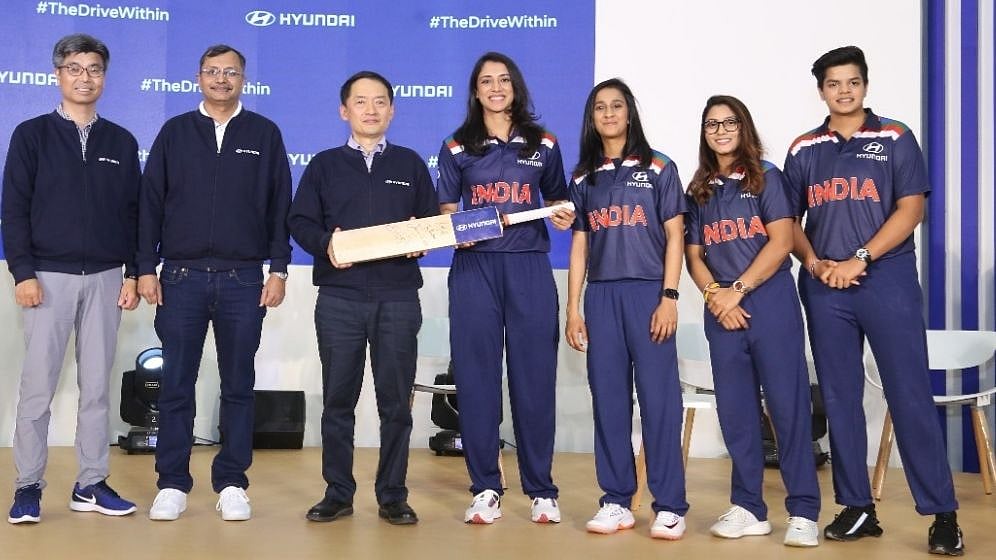 <div class="paragraphs"><p>Smriti Mandhana, Jemima Rodrigues, Taniya Bhatia, and Shafali Verma at the event on Wednesday.</p></div>