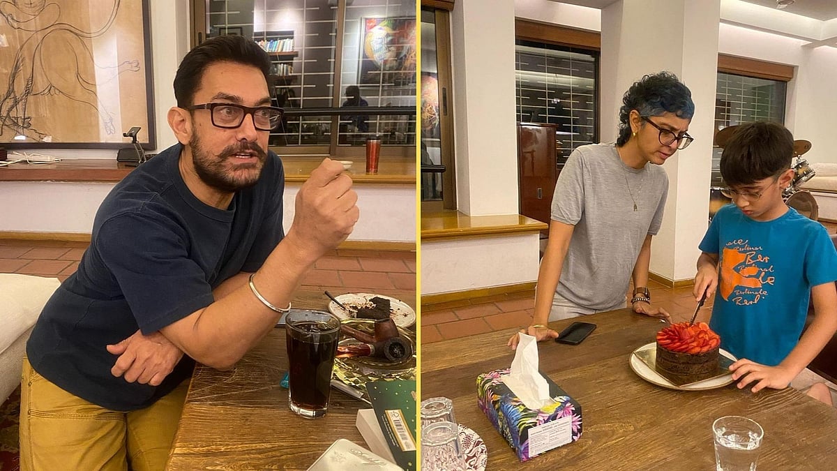 <div class="paragraphs"><p>Aamir Khan and Kiran Rao celebrate Azad's birthday.</p></div>