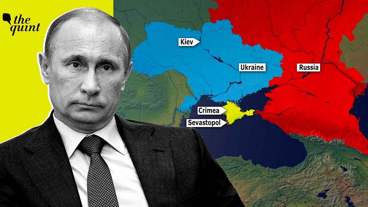 <div class="paragraphs"><p>Russian President Vladimir Putin, and a map of Eastern Europe highlighting Ukraine and Russia.&nbsp;</p></div>