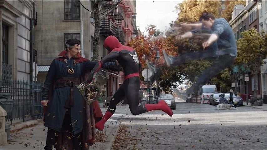 <div class="paragraphs"><p>A still from <em>Spider-Man: No Way Home&nbsp;</em>featuring Tom Holland as Spider-Man and Benedict Cumberbatch as Doctor Strange.</p></div>