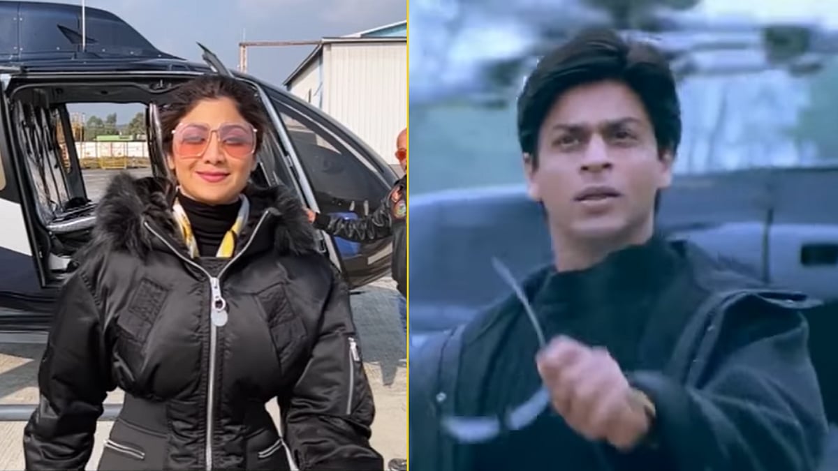 <div class="paragraphs"><p>Shilpa Shetty recreates Shah Rukh Khan's scene from <em>Kabhi Khushi Kabhie Gham.</em></p></div>
