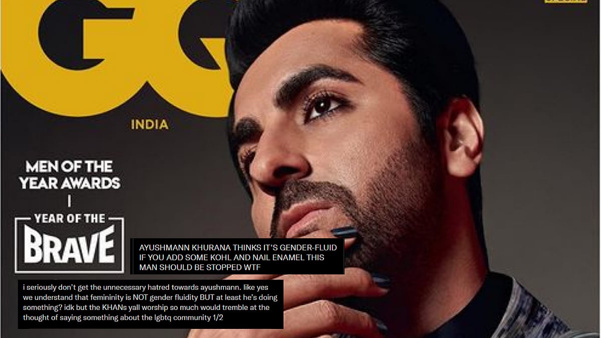 <div class="paragraphs"><p>Ayushmann Khurrana shared his GQ cover with the caption, 'Gender Fluid.' </p></div>
