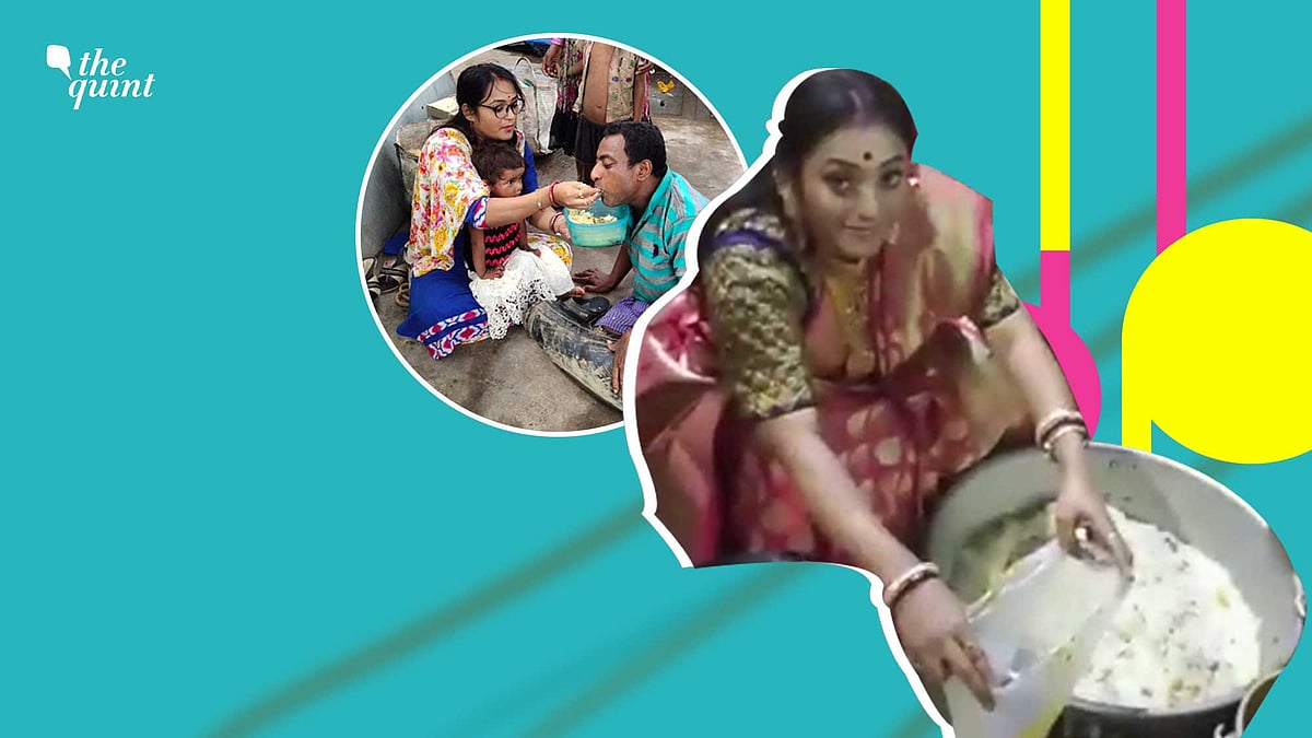 <div class="paragraphs"><p>Papiya Kar, a Bengali woman who went viral for distributing food in a wedding attire.&nbsp;</p></div>