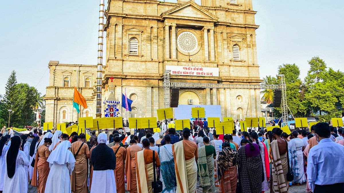 <div class="paragraphs"><p>Image from the demonstration against the proposed anti-conversion bill at St Francis Xavier Cathedral grounds in Bangalore, Karnataka. Used for representation purposes.</p></div>