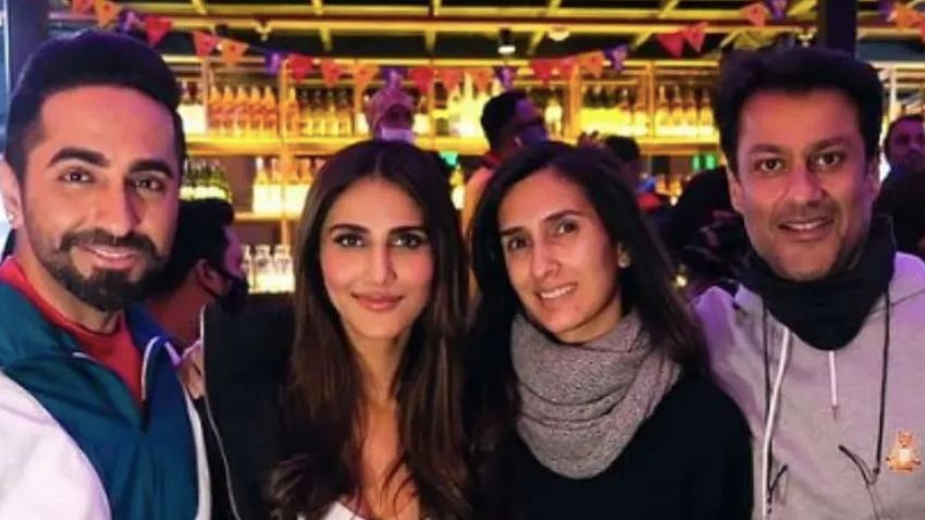 <div class="paragraphs"><p>Ayushmann Khurrana, Vaani Kapoor, Pragya Yadav and Abhishek Kapoor.</p></div>