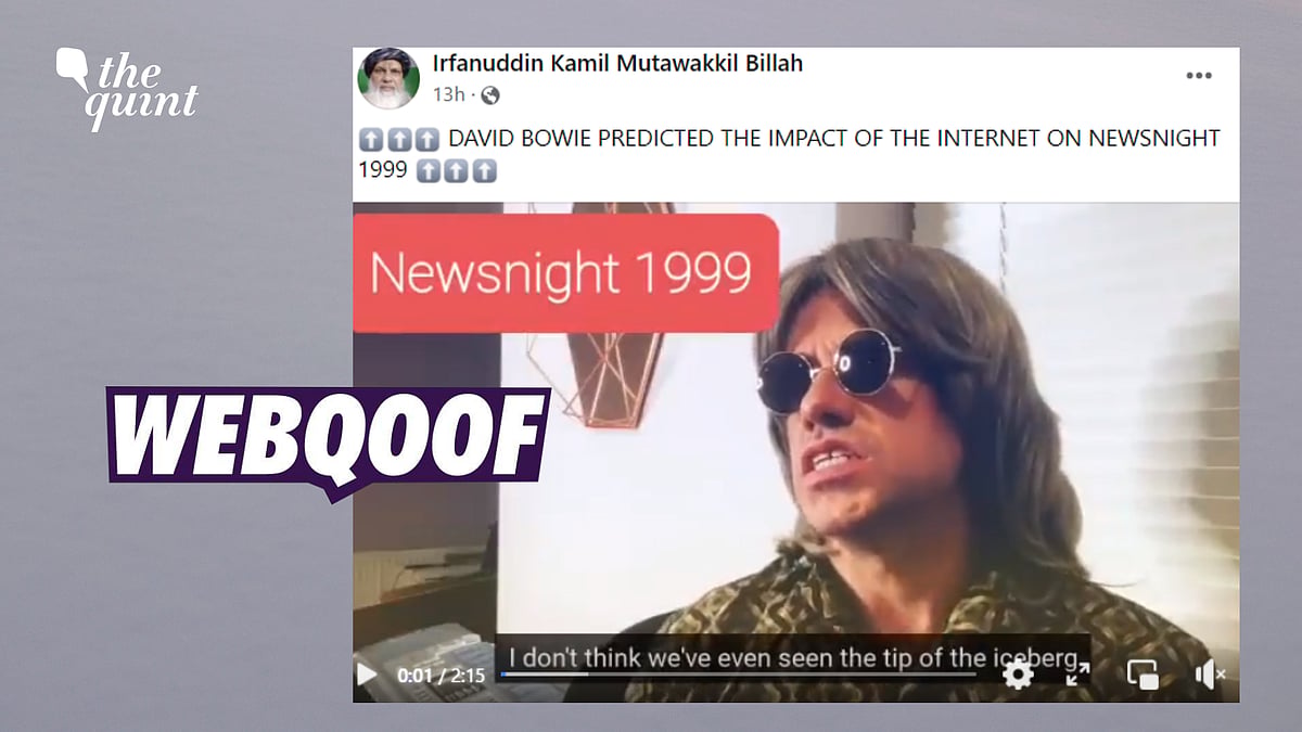 <div class="paragraphs"><p>Fact-Check |A spoof video was shared as David Bowie talking about the future of the internet. </p></div>