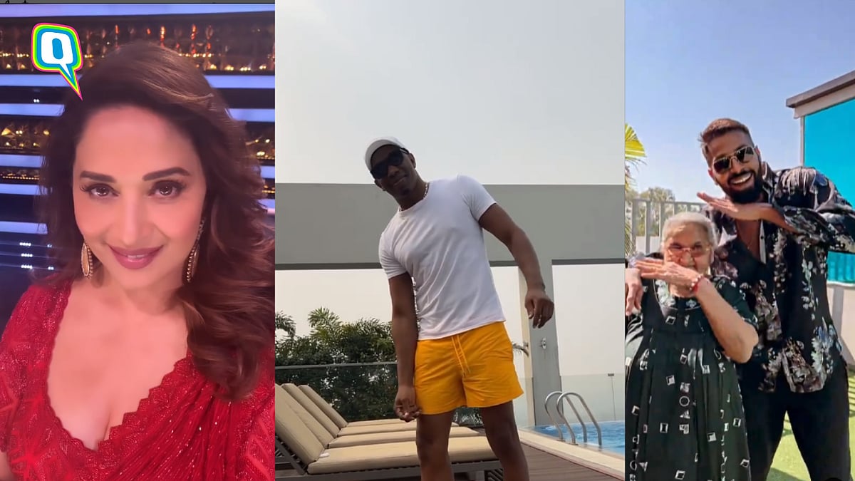 <div class="paragraphs"><p>Madhuri Dixit, Dwayne Bravo and Hardik Pandya groove to the songs of 'Pushpa' </p></div>
