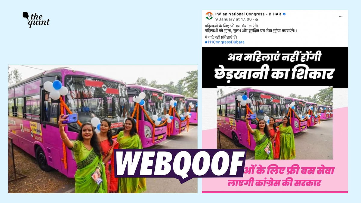 <div class="paragraphs"><p>The photograph shows a free bus service launched by the BJP-led Assam government.</p></div>