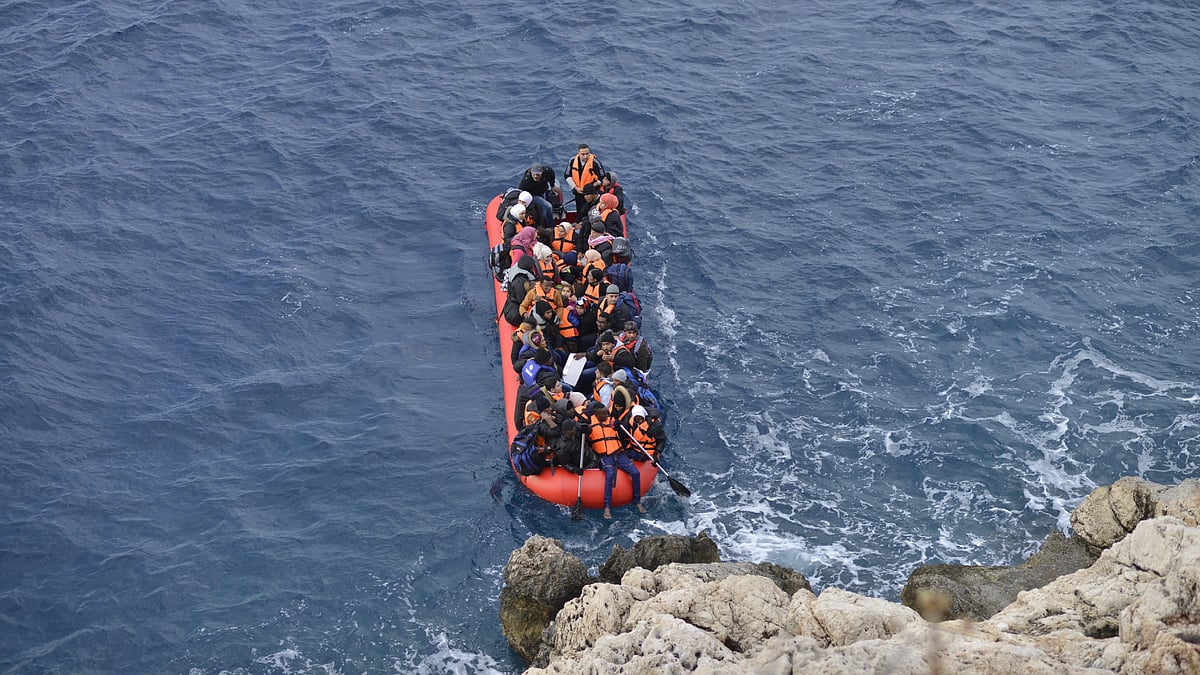 <div class="paragraphs"><p>An inflatable boat carrying refugees and other migrants approaching the south coast of Turkey. Image used for representational purposes.</p><p></p></div>