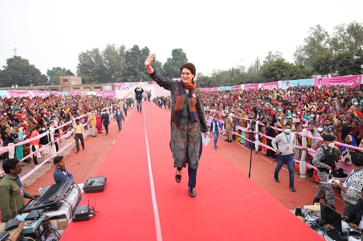 <div class="paragraphs"><p>File image of Priyanka Gandhi from a 'Ladki hoon...' event.</p></div>