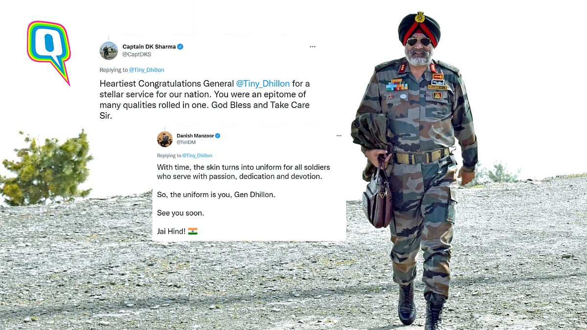 <div class="paragraphs"><p>Lt. Gen. KJS Dhillon wearing his combat dress. </p></div>