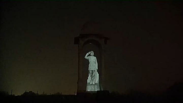<div class="paragraphs"><p>Prime Minister Narendra Modi unveiled a hologram statue of freedom fighter Subhas Chandra Bose on the occasion of his 125th birth anniversary at India Gate in New Delhi, on Sunday, 23 January.</p></div>