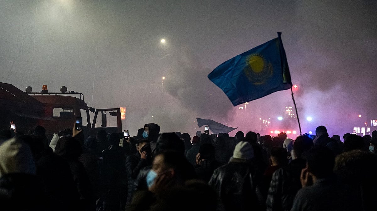 <div class="paragraphs"><p>An image from the protests in Kazakhstan. </p></div>