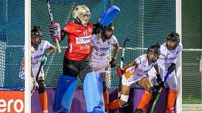 <div class="paragraphs"><p>File Image: Savita getting ready to defend a penalty corner </p></div>