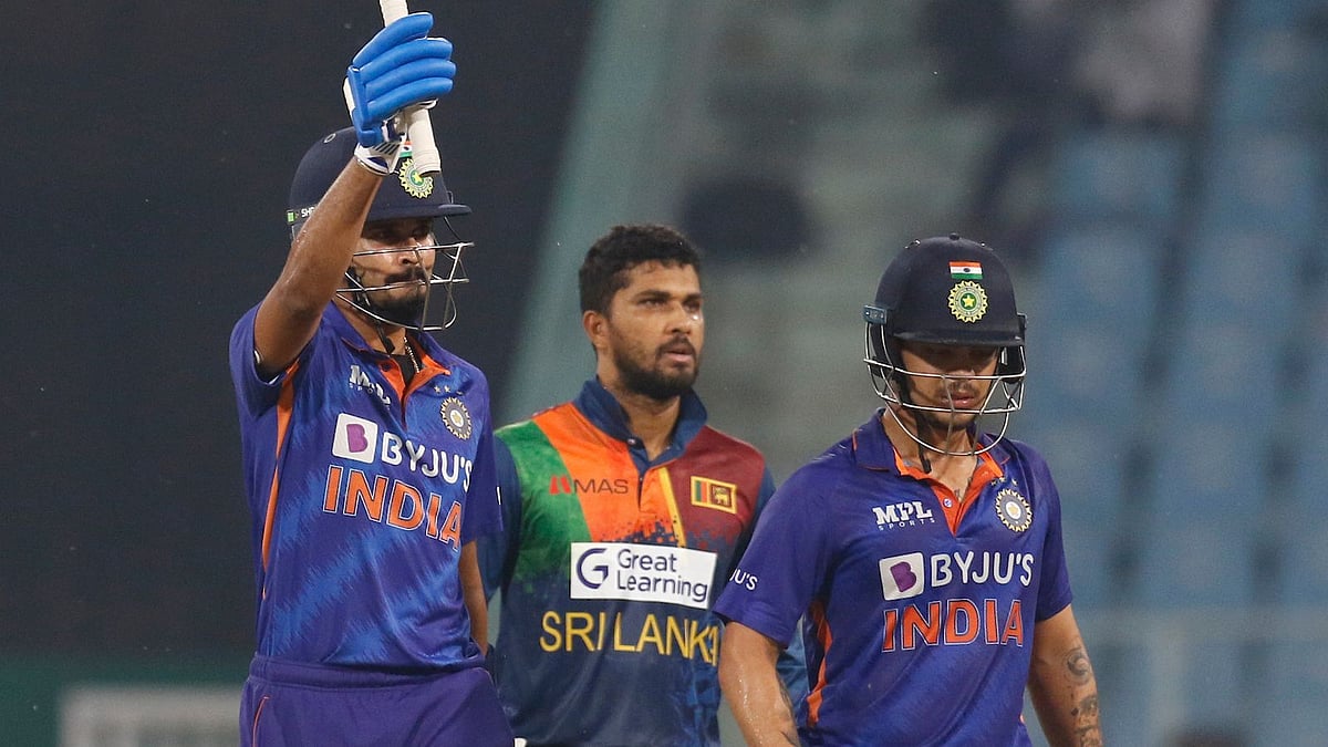 <div class="paragraphs"><p>Shreyas Iyer celebrates his half century against Sri Lanka in the T20I series-opener.</p></div>