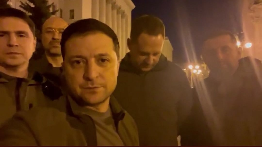 <div class="paragraphs"><p>In an address to the nation, Ukrainian President Zelenskyy says he's still in Kyiv. </p></div>
